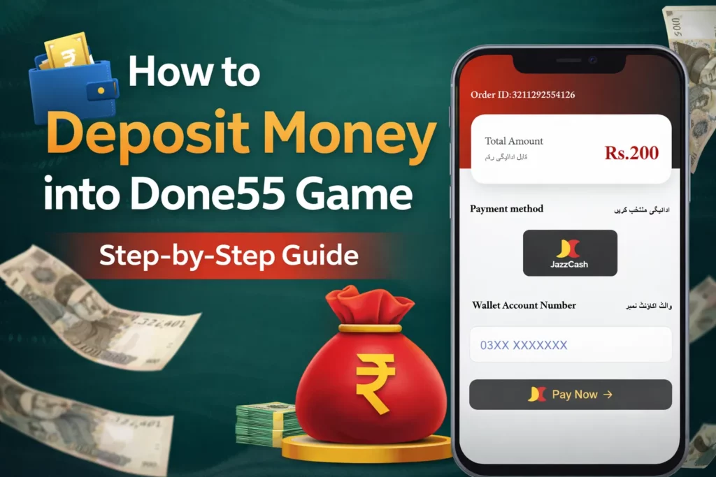 How to Deposit Money into Done55 Game