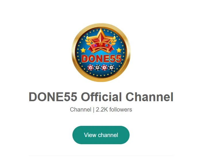 Whatsapp channel for done55 game